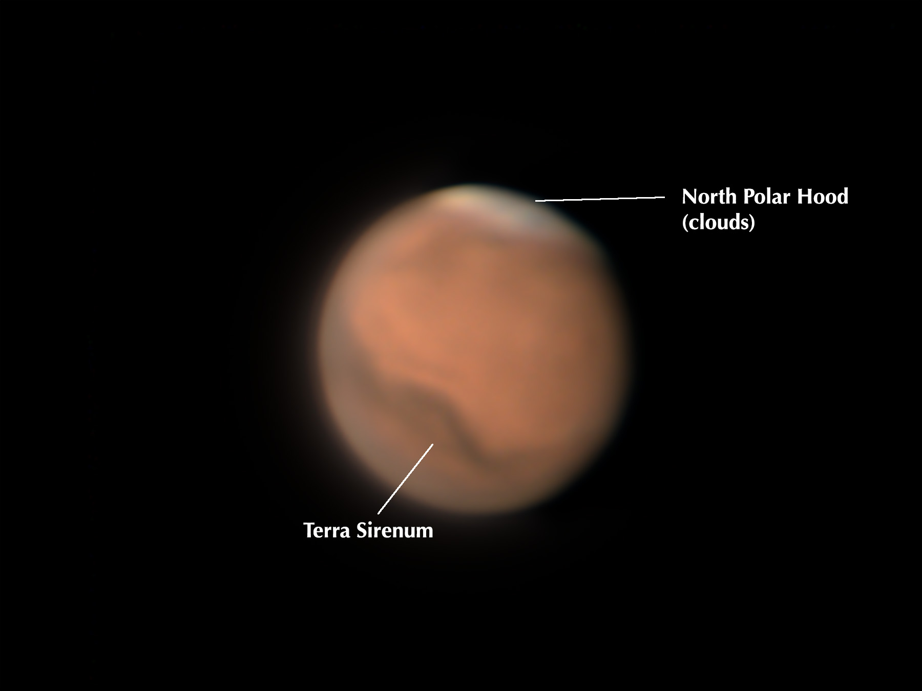 Mars with annotation.